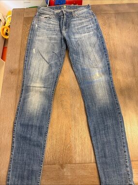 7 For All Mankind Women's Skinny Jeans - Faded Blue Wash
